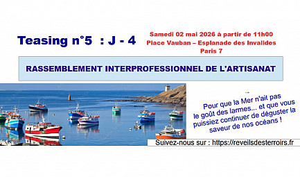 Acteurs Locaux de ''Réveils des Terroirs'' - Teasing n° 5 : J - 4  RASSEMBLEMENT INTERPROFESSIONNEL DE L'A..