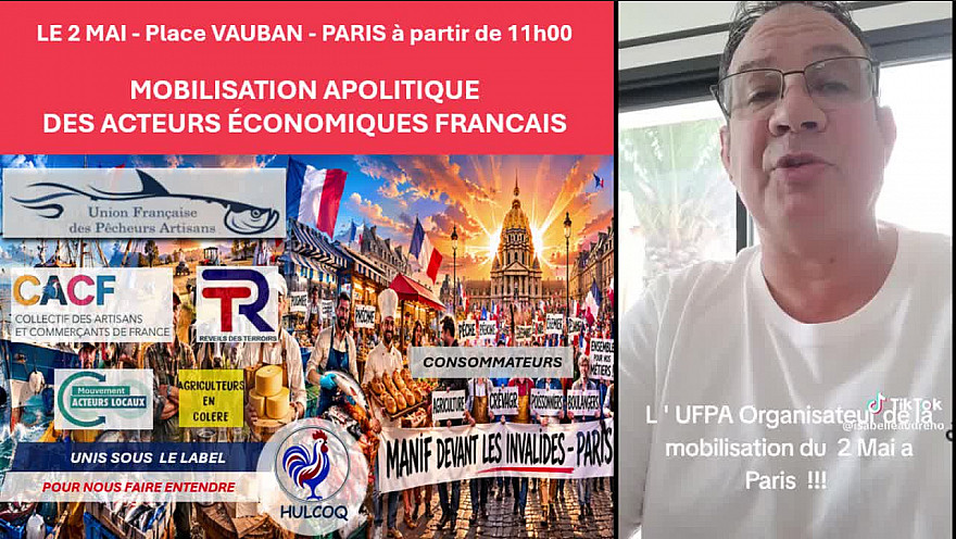 Davide Le Quintrec président de l'UFPA dit Pourquoi le Lieu de la Manifestation du 2 mai à changer