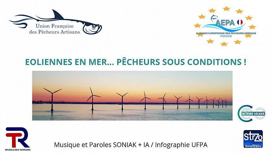EOLIENNES EN MER...PÊCHEURS SOUS CONDITIONS
